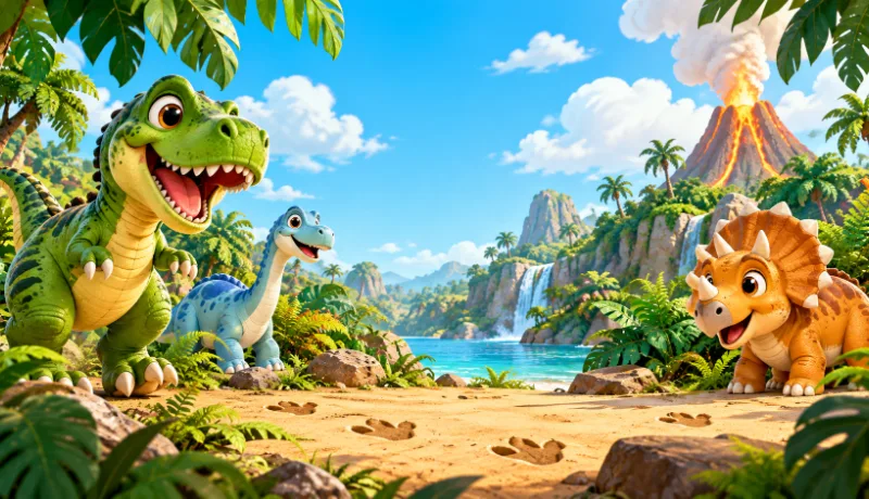 Invitación de fiesta de dinosaurios